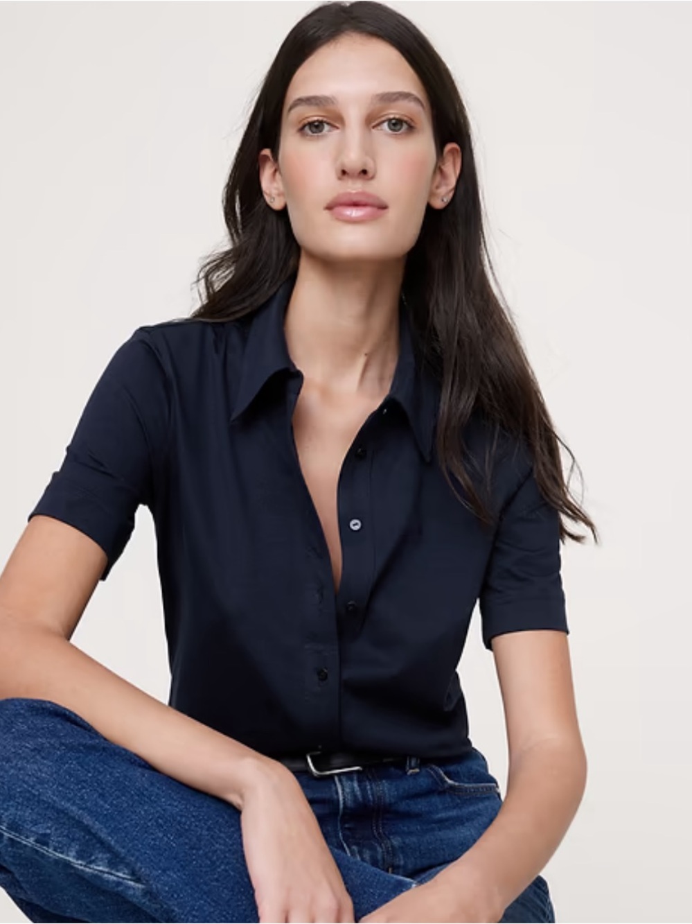 Banana republic black short sleeve shirt